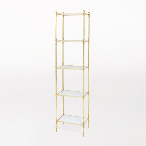 acorn etagere-brass