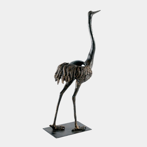 Ostrich w/Crystal Egg