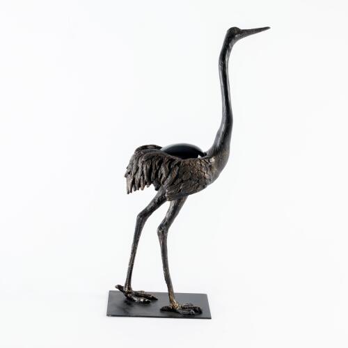 Ostrich w/Crystal Egg