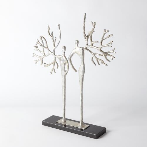 branch man and woman-silver leaf