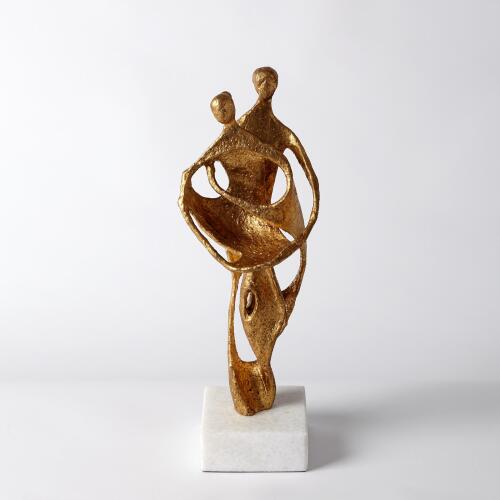 Husband and Wife Sculpture-Gold Leaf