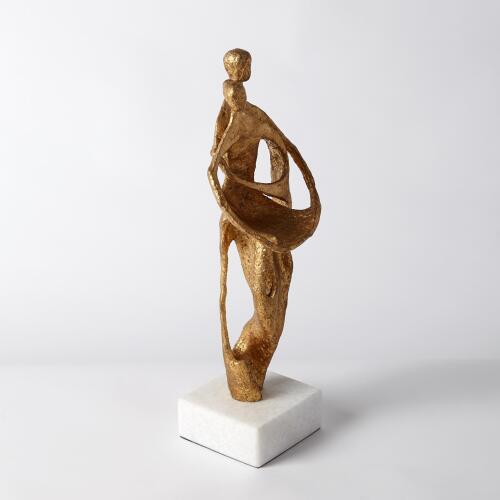 Husband and Wife Sculpture-Gold Leaf