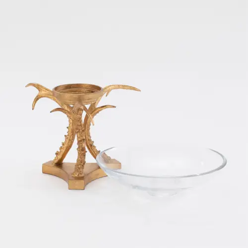 Corno Tripod Bowl Holder-Gold