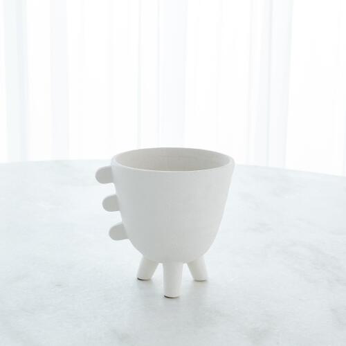Primitive Porcelain 3 Leg Cache Pot-White