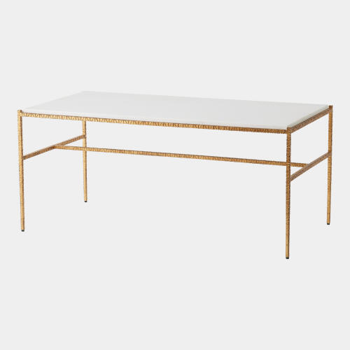 Shadrach Cut Iron Cocktail Table-Gold Leaf