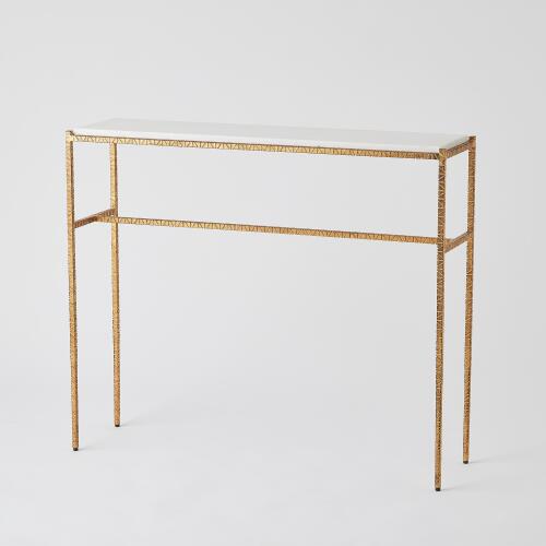 Cut Iron Console Table-Gold Leaf