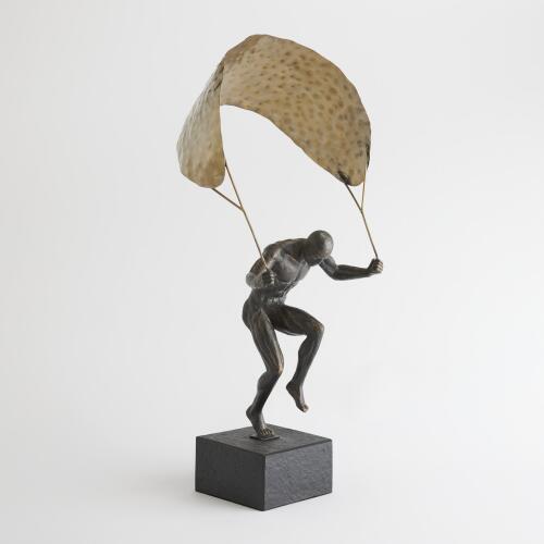 Paragliding Man-Bronze