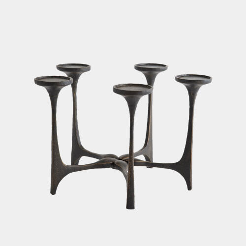 Gathered Candleholder-Bronze