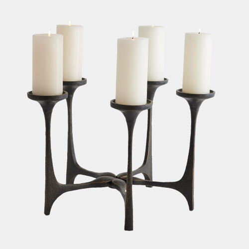 Gathered Candleholder-Bronze