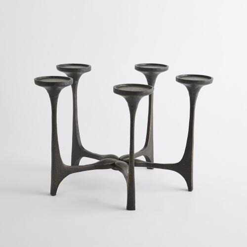 Gathered Candleholder-Bronze