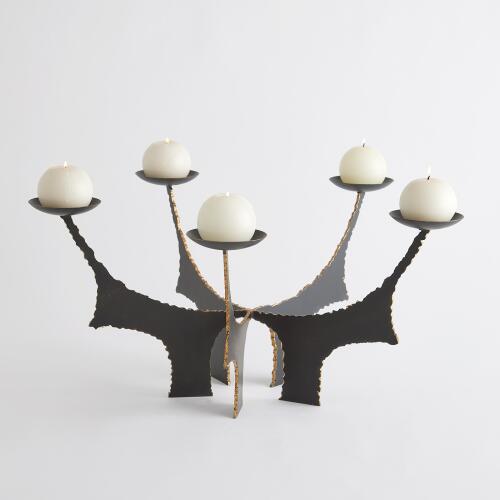 Brutalist C/H Holds 5 Candles-Bronze