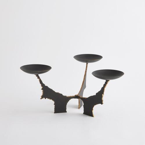 Brutalist C/H Holds 3 Candles-Bronze