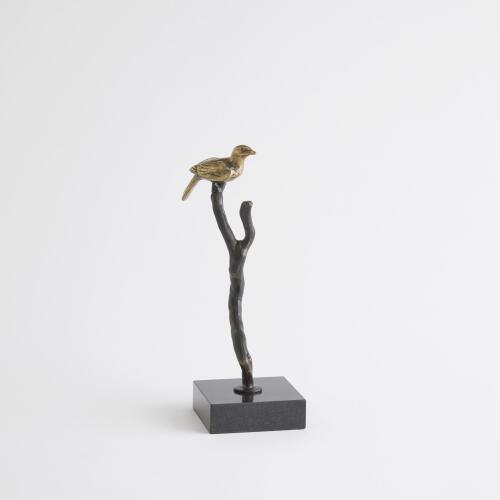 Perched Sparrows-Bronze/Brass