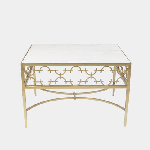 Nikos C-Fret Cocktail Table-Gold