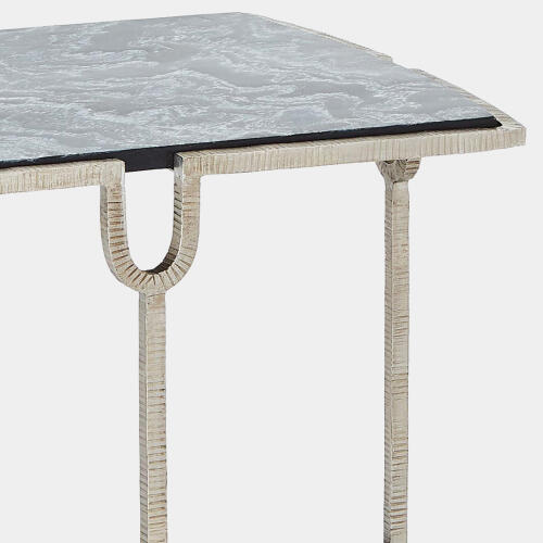 Usain Side Table-Silver