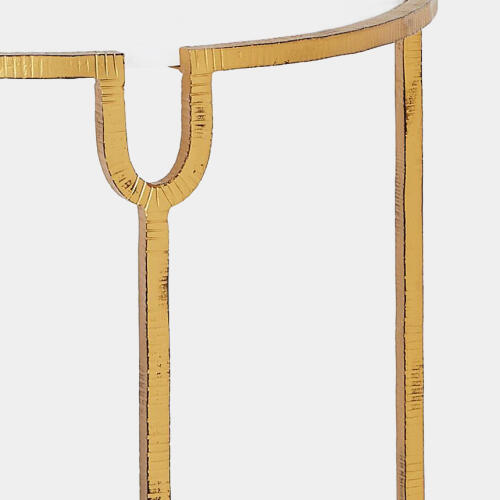 Demilune Side Table-Gold