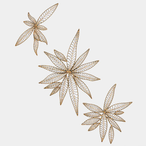 leaf wall decor-natural iron