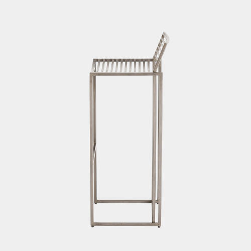 Slat Bar Stool-Light Gunmetal