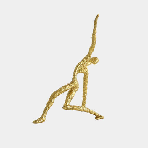 Figural Male Dancer-Yoga-Textured Gold