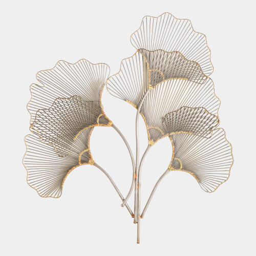 ginkgo leaf wall panel-natural iron