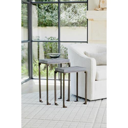 Zen Side Table w/Flamed Granite-Bronze