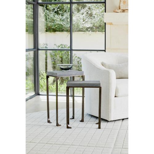 Zen Side Table w/Flamed Granite-Bronze