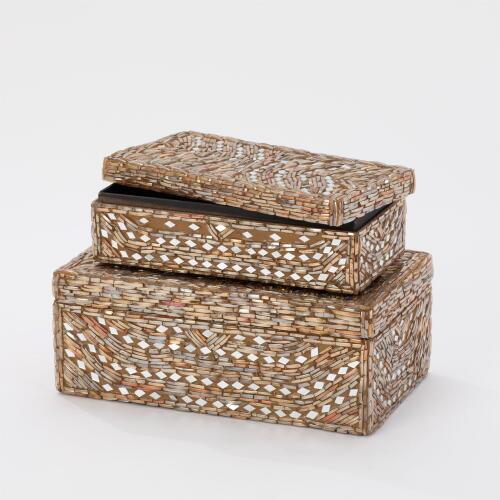 Glass Bangle Bracelet Box Taupe