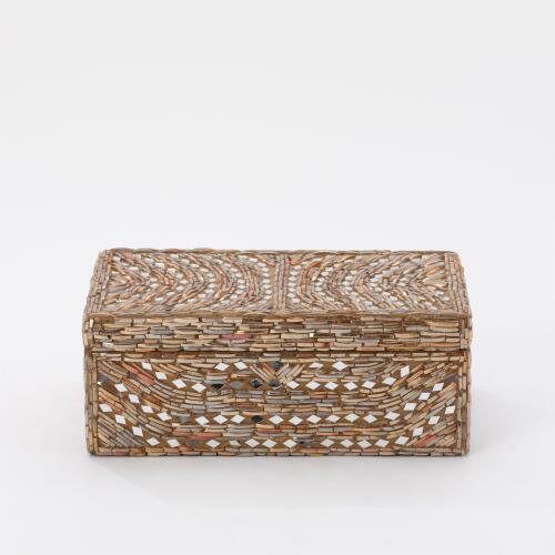 Glass Bangle Bracelet Box Taupe