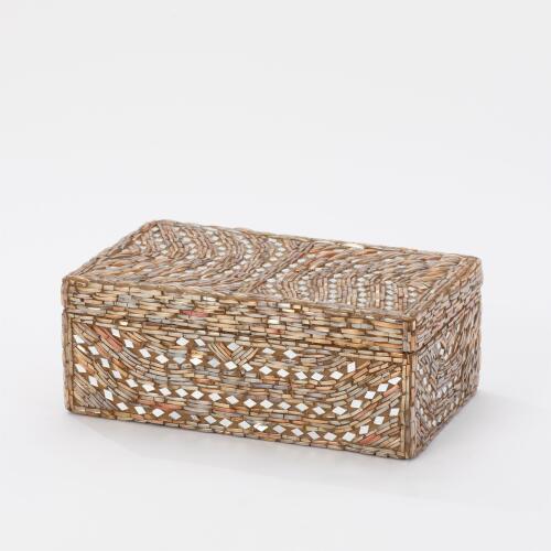 Glass Bangle Bracelet Box Taupe