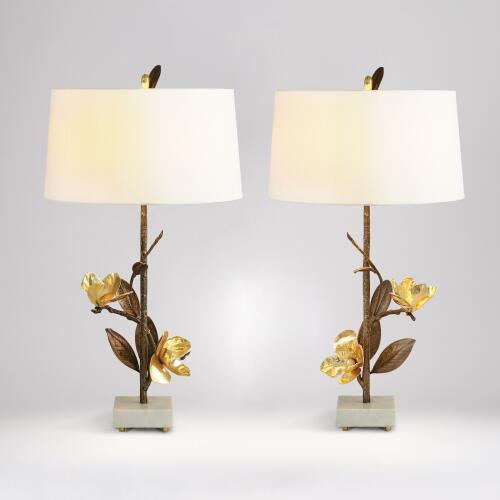 Magnolia Flower Table Lamp