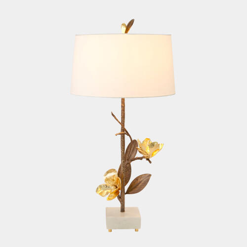 Magnolia Flower Table Lamp Right