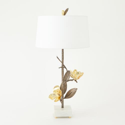 Magnolia Flower Table Lamp Right