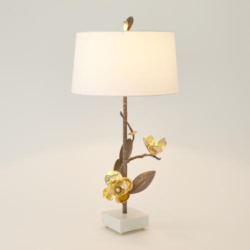 Magnolia Flower Table Lamp