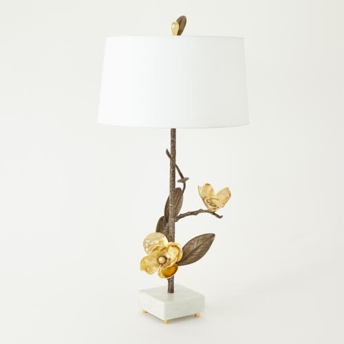 Magnolia Flower Table Lamp