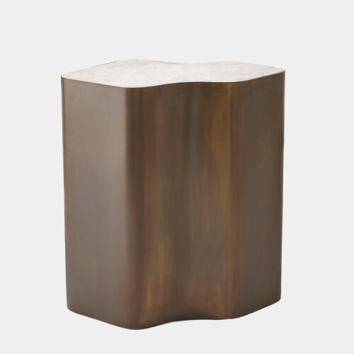 Arlo Organic Nesting Table-Gunmetal/Gray Marble