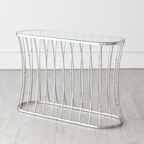 Aurora Console-Brushed Nickel