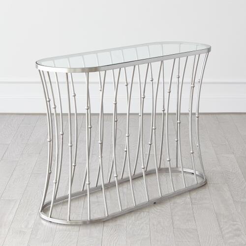 Aurora Console-Brushed Nickel