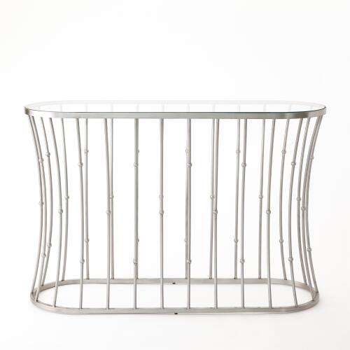 Aurora Console-Brushed Nickel