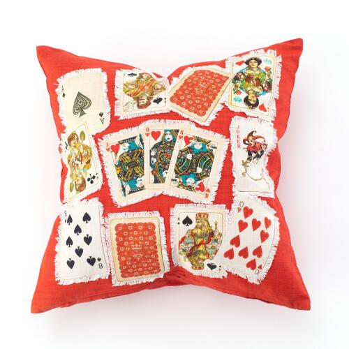 casino playing cards pillow