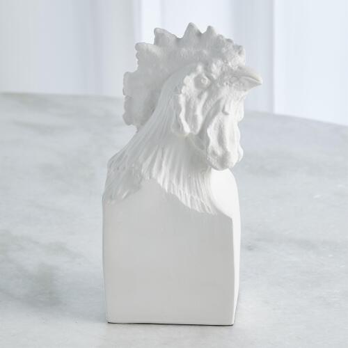 Rooster Head-Matte White