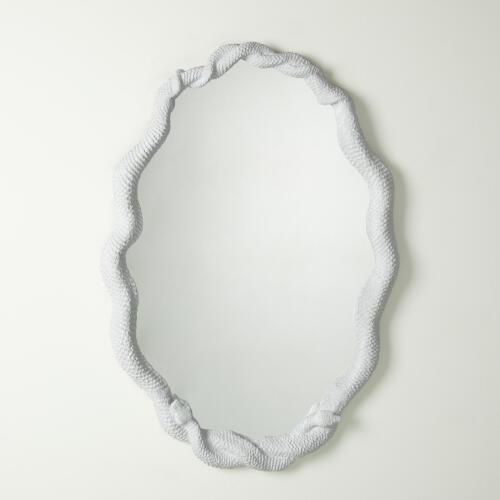 Entwined Snake Mirror-White