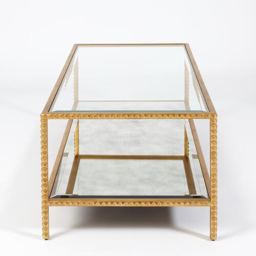 Stud Coffee Table-Gold Leaf