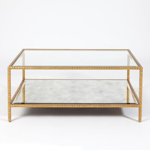 Stud Coffee Table-Gold Leaf