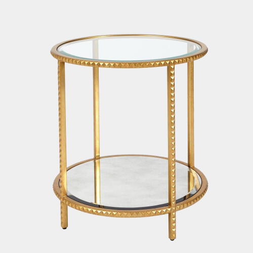 Stud End Table-Gold Leaf