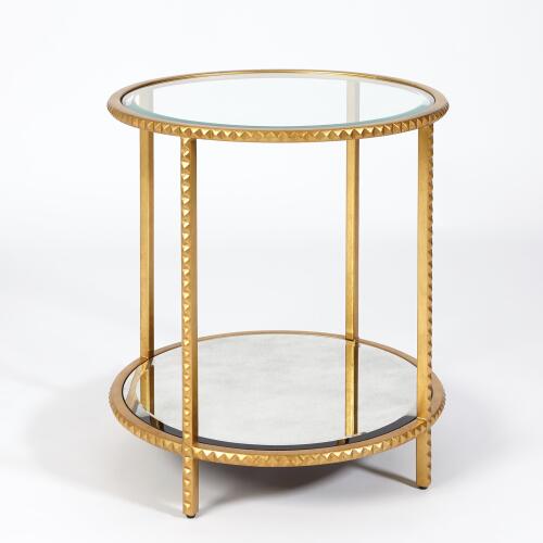 Stud End Table-Gold Leaf