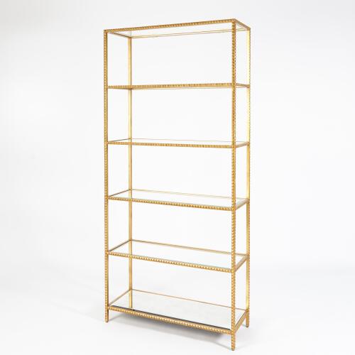 stud etagere-gold leaf