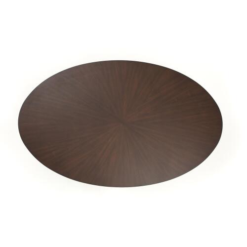 Flute Table Top-Oval-Walnut