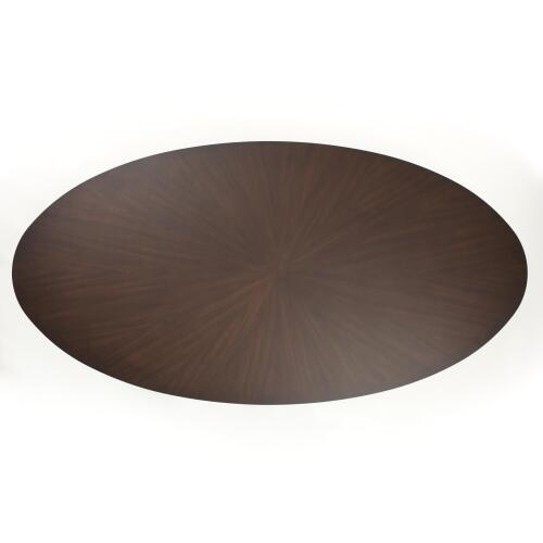 Flute Table Top-Oval-Walnut