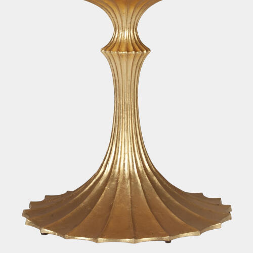 Landry Flute Table-96" Cerused Top-26" Gold Leaf