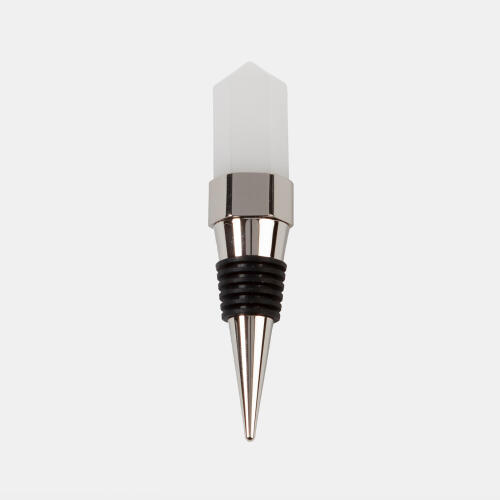 emporium home crystal wine stopper-nickel